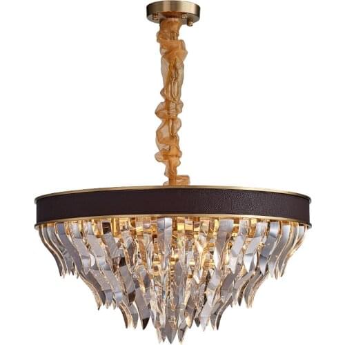 Post-Modern Crystal Chandelier For Living Room, Bedroom, Dining Room, Duplex Building, Simple Gloss Suspended Crystal Chandelier