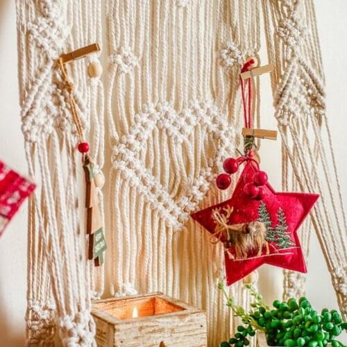 Plants Shelf Storage Rack Cotton Rope Woven Floating Shelf Boho Home Wall Decor Home Decors Tapestry Macrame Wall Hanging Wooden