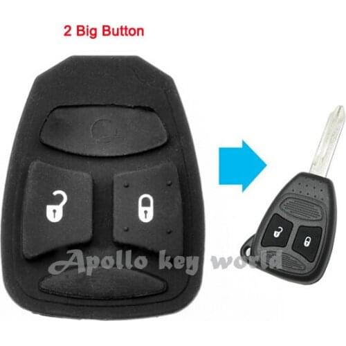 2 Button Replacement Remote Rubber Button Pad For Chrysler (Big Button)5PCS/lot