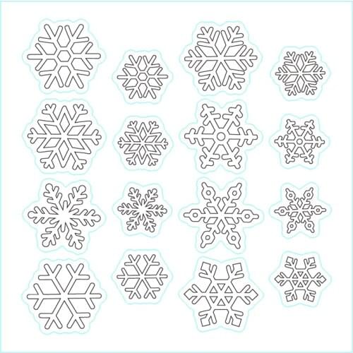 Snowflake Clear Stamps Christmas Background Stamps Scrapbook Album Supplies