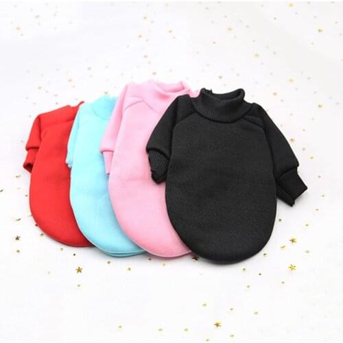Pet Dogs Sweatshirt Spring Autumn Fashion Solid Color Sweatshirt For Small Dogs Puppy Casual Thicken Warm Fleece Sweater Clothes