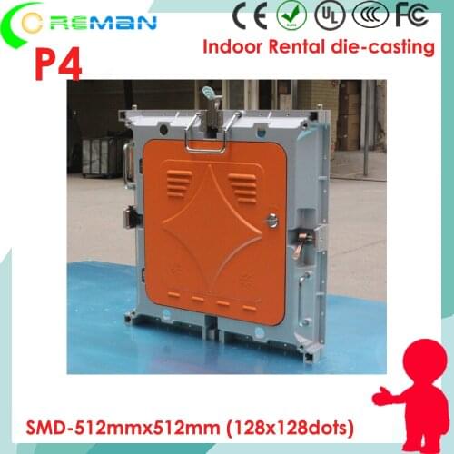 Indoor interior smd2121 p4 led video panel empty die casting cabinet , Indoor led tv panels p4 full color Linsn novastar control