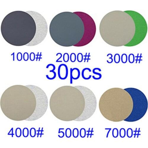 Silicon Carbide Sanding discs Waterproof 1000/2000/3000/4000/5000/7000 grit 3 inch Sandpaper Wood