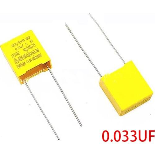 10pcs X2 Safety capacitor 10mm 275VAC 275V 0.01UF 0.022UF 0.033UF 0.047UF 0.1UF 0.15UF 0.22UF 0.33UF 0.47UF Polypropylene film