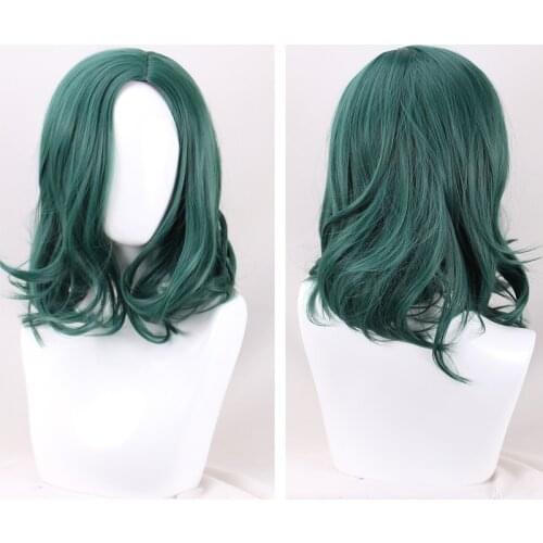 The Gifted Lorna Dane Green Synthetic Wig Cosplay Film Costume Wigs Halloween Polaris Role Play Gree Curly Wigs