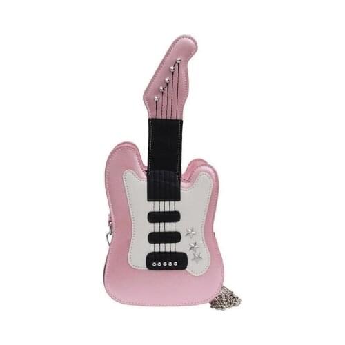 Womens Shoulder Bag Mini Guitar Shape Crossbody Bag Women Cute Messenger Bag 2019 New Creative Personality Pu Bag