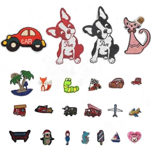 Animal embroidery fox micro-chapter decoration can be sewn sequin sewing childrens jeans DIY clothing accessories 1PCS for sale