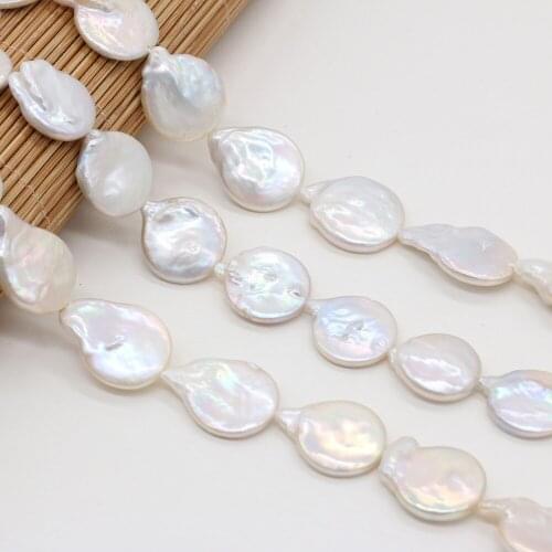 16x22-17x25mm Natural Freshwater Bead String Baroque Shaped With Tail Pearls For Jewelry DIY Accessories 36cm