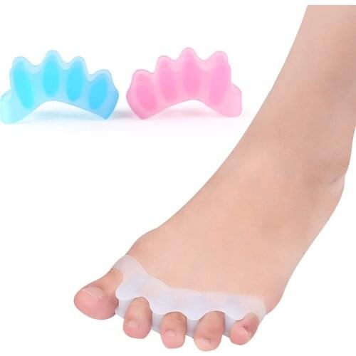 2pcs=1pair New Protective Toes Separator Suitable Bunion Corrector Material Soft Gel Straightener Spacers Stretchers Care Tool
