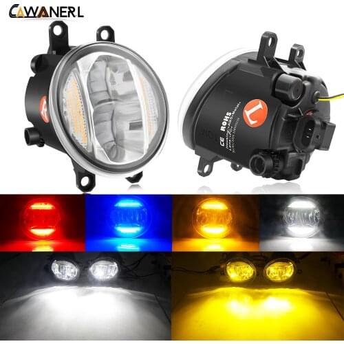 2in1 Fog Light Assembly Car Fog Lamp + Daytime Running Light 12V For Toyota Land Cruiser Prado Corolla Prius Verso Avensis Aygo