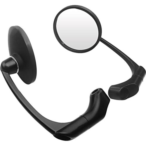 2x Round Black 10MM Moto Accessories Motorcycle Rear View Mirror for Harley Prince Cruise Style Motorbike Rearview Side Mirrors