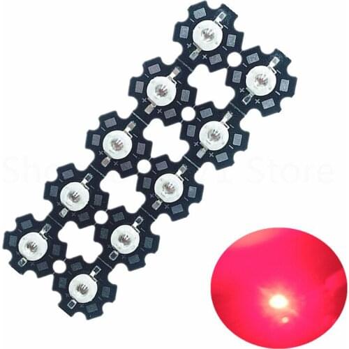 50pcs 3W EPILEDS Chip Deep Red 620nm LED Bead Diodes Plant Grow Light Lamp With 20mm base