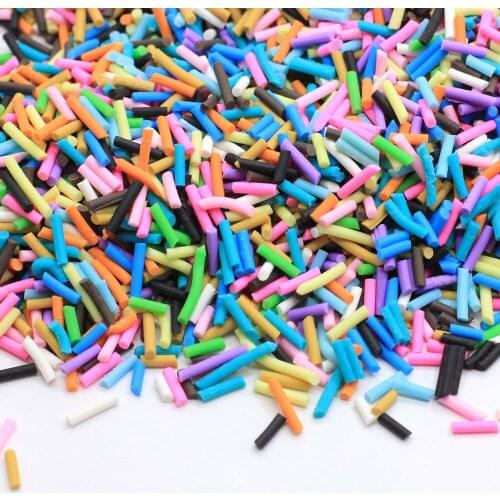 50g 7mm Colorful Polymer Hot Clay Sprinkles Phone Case Decoration DIY Crafts Plastic klei Tiny Cute Mud Particles Accessories