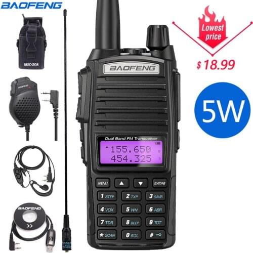 Baofeng UV-82 Portable Radio UV82 5W Walkie Talkie VHF/UHF Dual Band Pofung UV 82 CB Ham Amateur Two Way Radio Transceiver