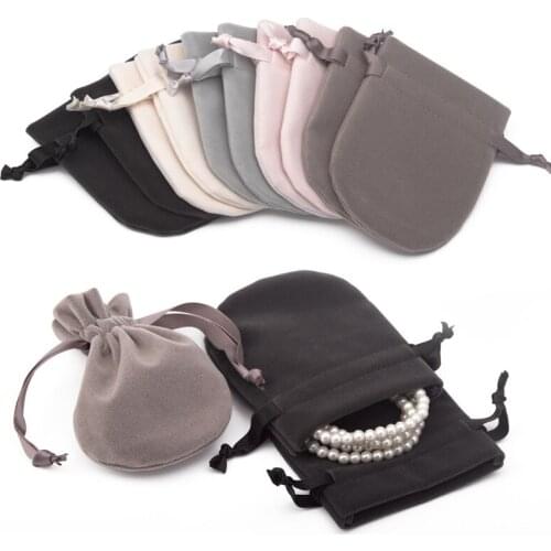 Velvet Jewelry Gift Bag Ribbon Rope Gourd Bag Ring Jewelry Bracelets Beads Charms Bag Packing Storage for Home Wedding Christmas