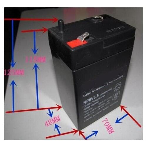 Free shipping 1pcs 6V 6.5Ah lead acid battery rechargeable battery electronics said the battery Childrens car battery