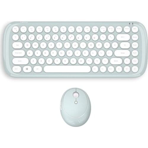 Wireless Keyboard and Mouse, Suitable for Windows, Laptops, Pcs, Mint Green 2.4G Silent Small Keyboard and Mouse