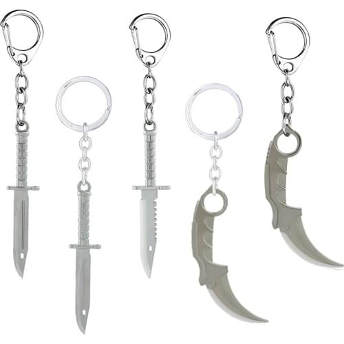 Counter Strike Keychain CSGO Claw Knife M9 Bayonet Weapon Game Metal Alloy Llaveros For Car Bag Pendant Cosplay Unisex Gift
