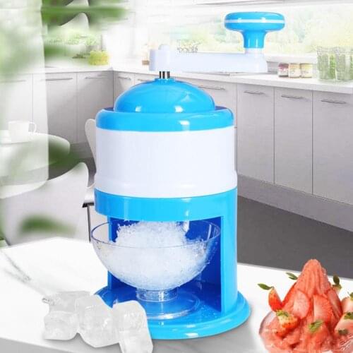Household Ice Shaver Crusher Eco-friendly Large Capacity Plastic Handheld Snow Manual Crushing Ice Shaver Machine for Home