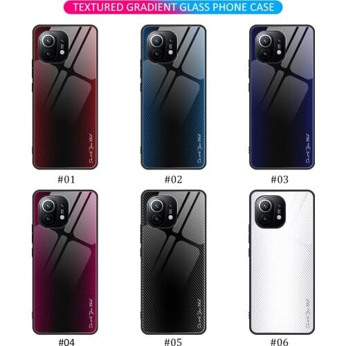 For Xiaomi Mi 11 Case Luxury Hard Tempered glass Gradient protective back cover case for xiaomi mi 11 xiaomi11 Mi11 phone shell