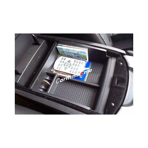 Black Interior Armrest Storage Box Holder 1pcs For Infiniti QX50 2013 - 2015