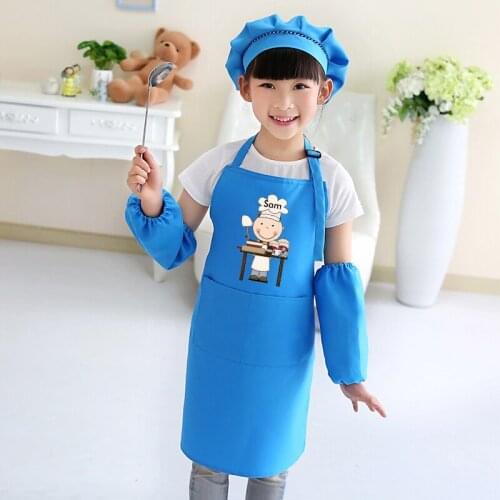 Childrens creative painting apron housework cleaning cooking manual class baking apron print logo apron