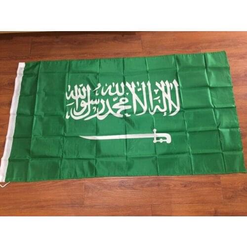 Saudi Arabia flag 90 * 150cm flag hoist flags are selling custom shop 100% polyester celebration decoration