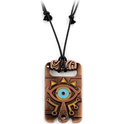 Game Jewelry Legend of Necklace Sheikah Slate Pendant Totem Rope Chain Fashion Jewelry For Fans Gift