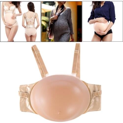 Flesh Artificial Baby Tummy, Belly Fake Pregnancy, Pregnant Bump Silicone Props