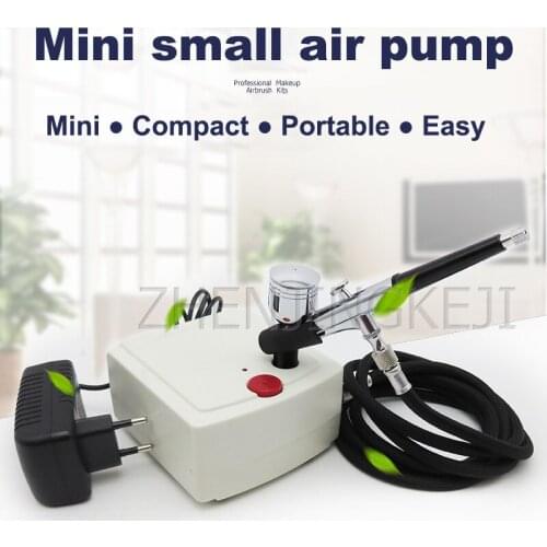 Mini Airbrush 110V / 220V Model Air Pump Nail Art Cake Coloring Airbrush Painting Low Noise Spray Paint Color Tools Spray Gun