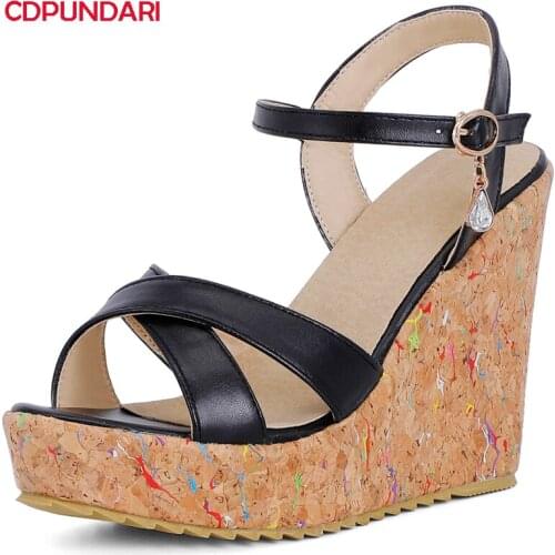 Fashion Multicol Wedges Sandals For Women Ankle Strap High Heels Platform sandals Summer Casual Shoes 2021 Sandalias Mujer