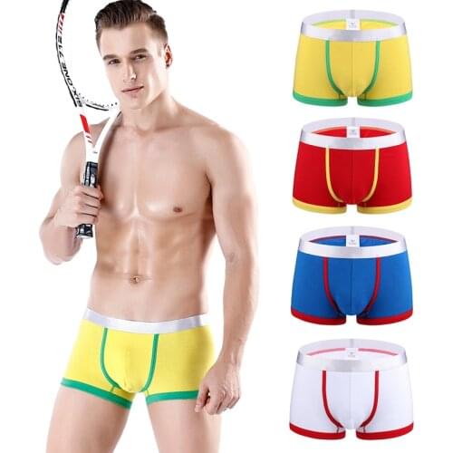 2021 It is highly recommended Mens Boxers cotton Ventilation Comfortable Color U Protruding Straight Angle Pants Male underwear
