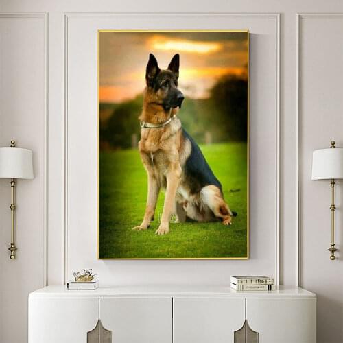 Animal German Shepherd Coloring By Numbers Painting Complete Kit Acrylic Paints 50*70 Boards By Numbers Wall Drawing