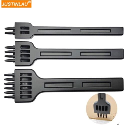 Alloy Steel DIY Leather Tool 4mm Set Row Punch Belt Punch Round Punch Diamond Hand Punch Leather Stitching Punching Tools