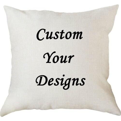 18"x18" Custom Sublimation Digital Printed Pillow Cover Flax Linen Cojines Decorative Blank Cushion Covers