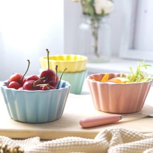 Baked Bowl Creative Ceramic Dish Bowl Salad Oven Cake Shufulei Small Bowl Dessert Bowl Baked Bowl Pudding Bowl fruit bowl