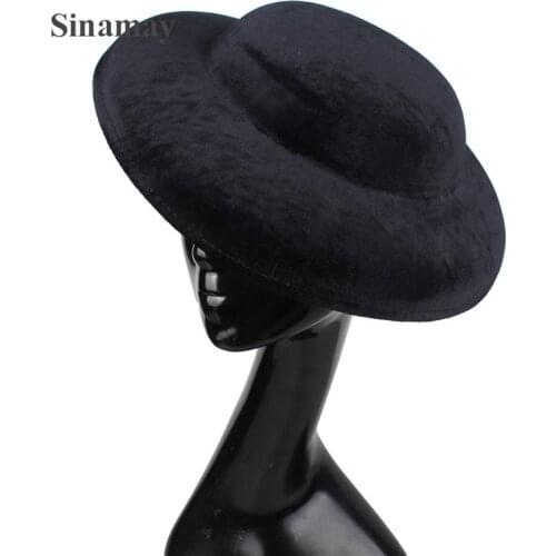 High Quality 30CM Large Fascinator Base Winter Flannelette Hat Base Wedding Kentucky Derby Ascot Race Accessories Hat 1Pcs/Lot