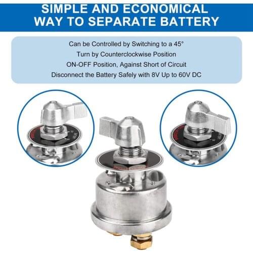 High Current Master Battery Disconnect Switch Kill Protection For Car Truck