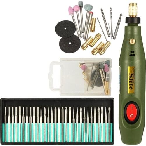 Portable Mini Electric Wood Carving Tool Set + 30Pcs Diamond Wood Carving