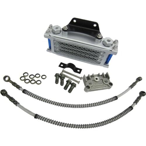 Engine Oil Cooler Cooling Radiator & CNC Plate cooling for 125cc 140cc Pit Bike