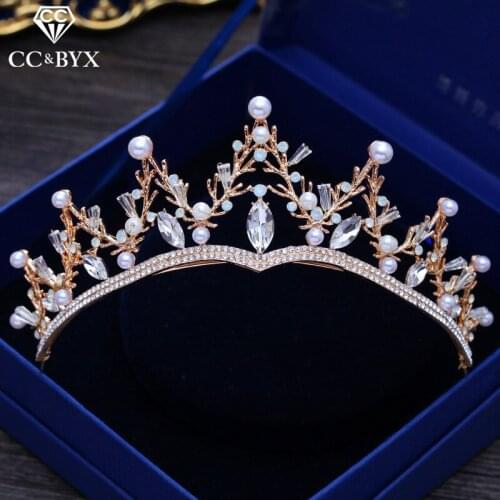 CC Tiaras And Crowns Hairbands Forest Style Engagement Wedding Hair Accessories For Bride Jewelry Handmade Crystal Beads XY087