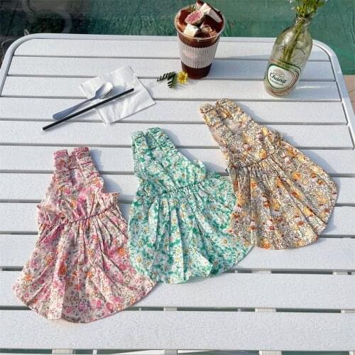 Luxury Princess Pet Dog Dress for Small Medium Dogs Fashion Pet Dog Sling Skirt Sweet Floral Pet Dog Tutu Puppy Pets Clothes