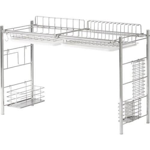 Drain basket kitchen sink stainless steel tableware storage basket household dishes finishing racks 66390