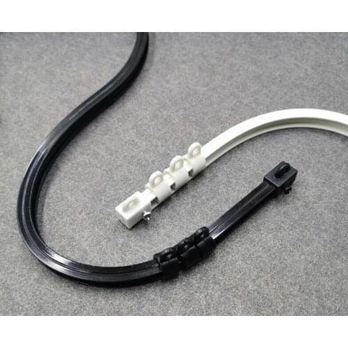 Ultra-thin curtain track be straight or bendable small square rail black and white invisible narrow slide curtain track