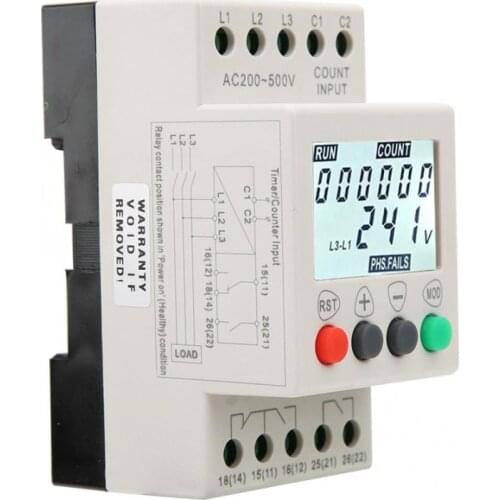 Under Over Voltage Protector 3 Phase Voltage Monitoring Sequence Protection Relay Voltage Protection Relay