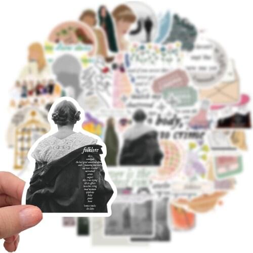 10/50PCS Taylor Album Swift Singer Stickers Fans Cartoon Stickers Decals Laptop DIY Suitcase Fridge Phone Guitar Skateboard Toy