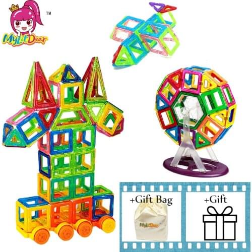 181pcs/lot Magnetic Models Building Blocks Toys DIY 3D Magnetic Designer Learning Educational Bricks Kids Toys With Gifts