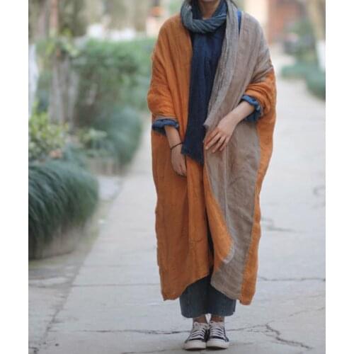 2017 Original design all-match loose cardigan long design Womens Trench 17393-1