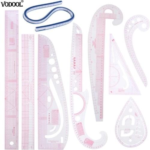 9PCS/SET New Cute Kawaii Study Time Color Folding Ruler Multifunction DIY Drawing Rulers For Kids Students Office School Station