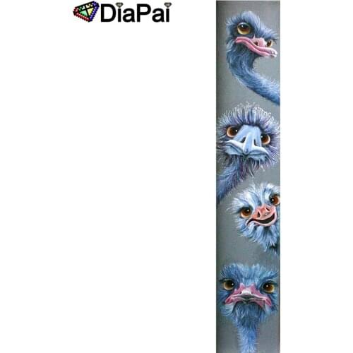 DiaPai 5D DIY Diamond Painting 100% Full Square/Round Drill "Animal ostrich" Diamond Embroidery Cross Stitch 3D Decor A18709